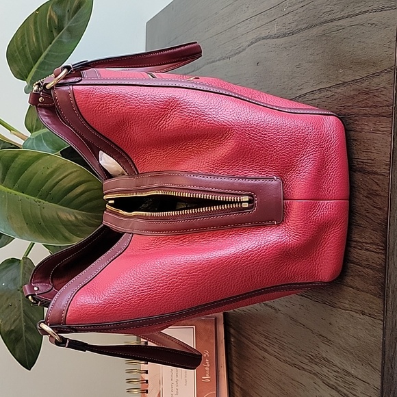 EUC Coach Kristy Red Apple Colorblock - Picture 6 of 16